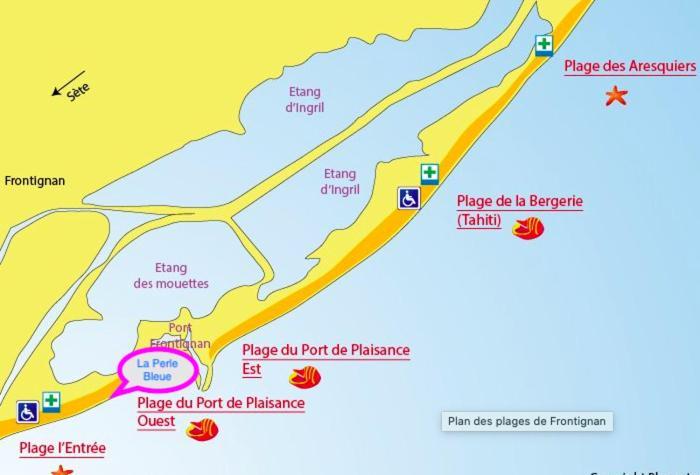 La Perle Bleue, 100 M De La Plage, Parking, Wifi Frontignan Zewnętrze zdjęcie
